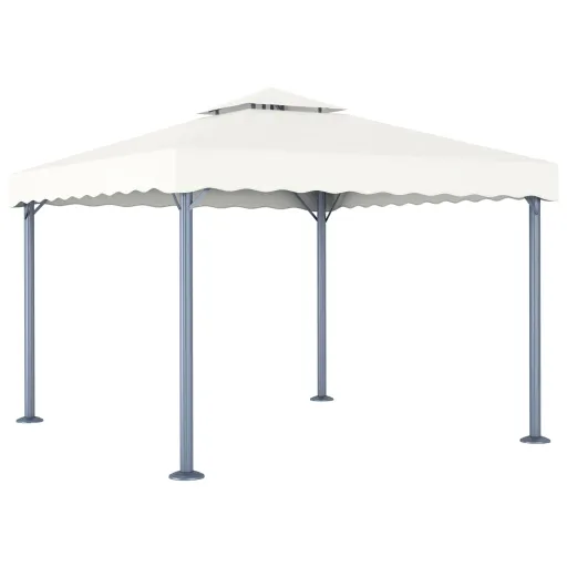 Gazebo 300x300 cm Alumínio Creme