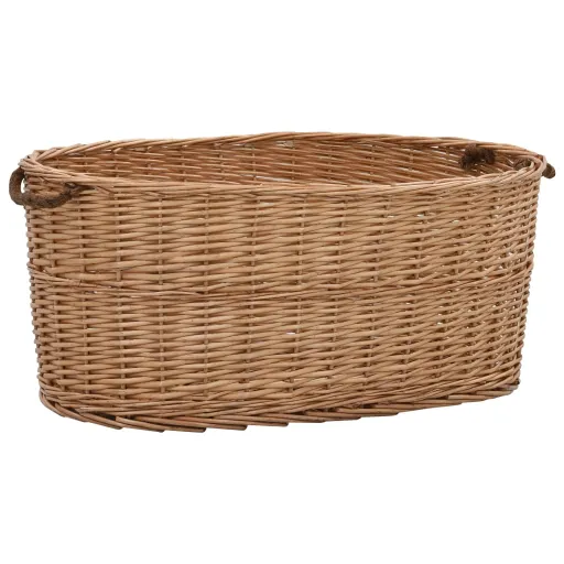 Cesto para Lenha com Pegas 78x54x34 cm Salgueiro Natural