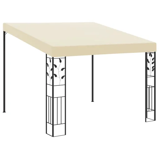 Gazebo de Parede 3x3x2,5 m Creme