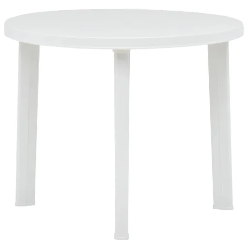 Mesa de Jardim 89 cm Plástico Branco