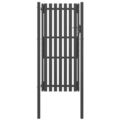 Portão de Cerca de Jardim em Aço 100x200 cm Antracite