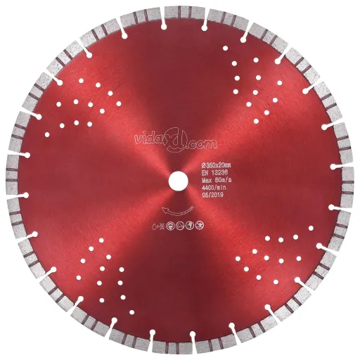 Disco de Corte de Diamante com Turbo e Orifícios Aço 350 mm