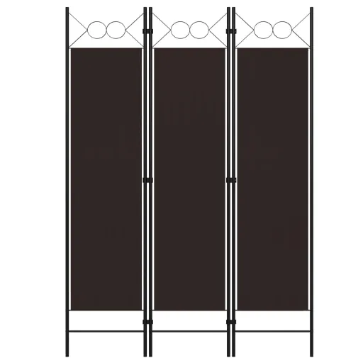 Divisória de Quarto com 3 Painéis 120x180 cm Castanho