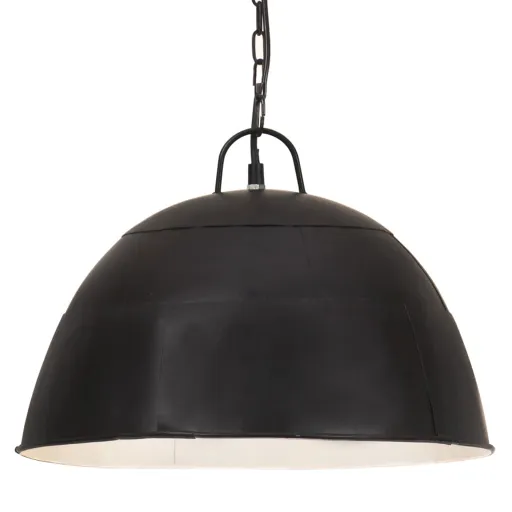 Candeeiro Suspenso Vintage Indust. Redondo 25 W 41 cm E27 Preto