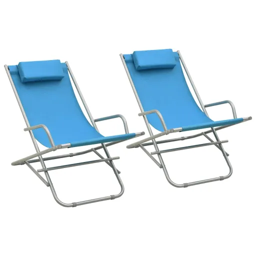 Cadeiras de Baloiço   Aço Azul  (2 pcs)