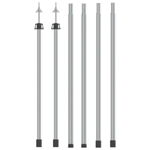 Varas para Encerado Telescópicas 102-260 cm   Alumínio (2 pcs)