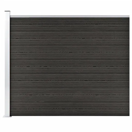 Painel de Cerca 175x146 cm WPC Cinzento