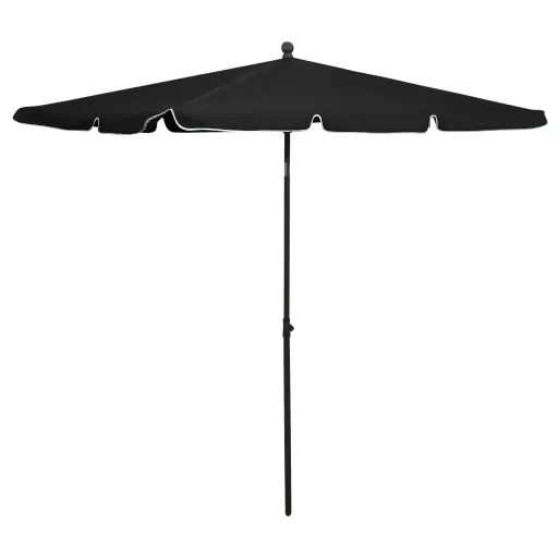 Guarda-Sol de Jardim com Mastro 210x140 cm Preto