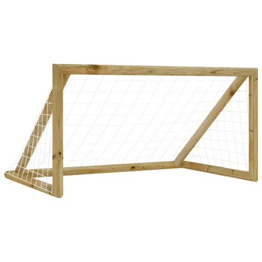 Baliza de Futebol com Rede 160x80x100 cm Pinho Impregnado