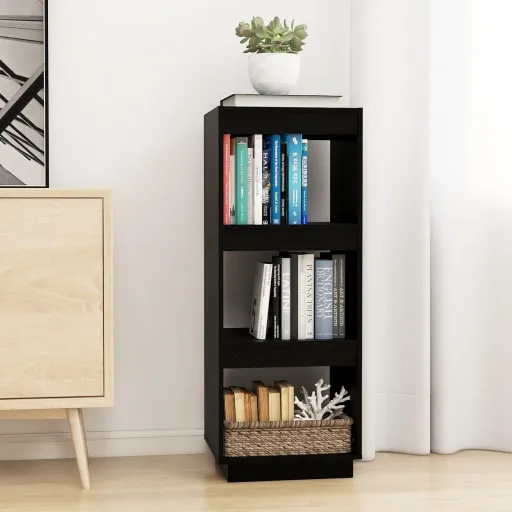 Estante/Divisória 40x35x103 cm Pinho Maciço Preto