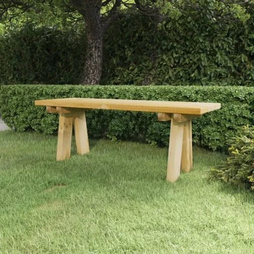 Banco de Jardim 110 cm Madeira de Pinho Maciça Impregnada