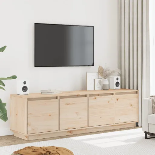 Móvel de TV 156x37x45 cm Madeira de Pinho Maciça