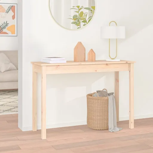 Mesa Consola 110x40x75 cm Madeira de Pinho Maciça