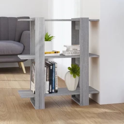 Estante/Divisória 80x30x87 cm Cor Sonoma Cinza