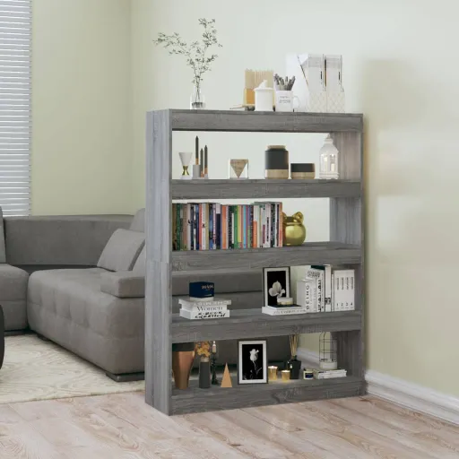 Estante/Divisória 100x30x135 cm Cor Sonoma Cinza
