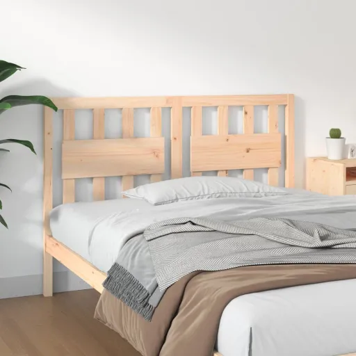 Cabeceira de Cama 125,5x4x100 cm Pinho Maciço