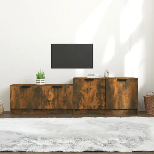 Móvel p/ TV 158,5x36x45cm Madeira Proc. Cor Carvalho Fumado