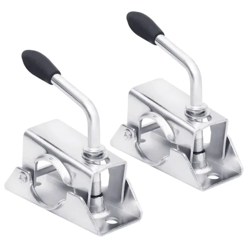 Braçadeiras de Roda Jóquei   13,5x6,5x14 cm Aço Galvanizado (2 pcs)