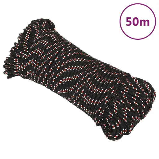 Corda de Barco 3 mm 50 m Polipropileno Preto