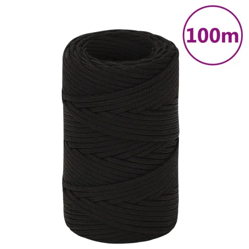 Corda de Trabalho 2 mm 100 m Poliéster Preto
