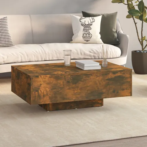 Mesa de Centro 85x55x31 cm Derivados de Madeira Carvalho Fumado