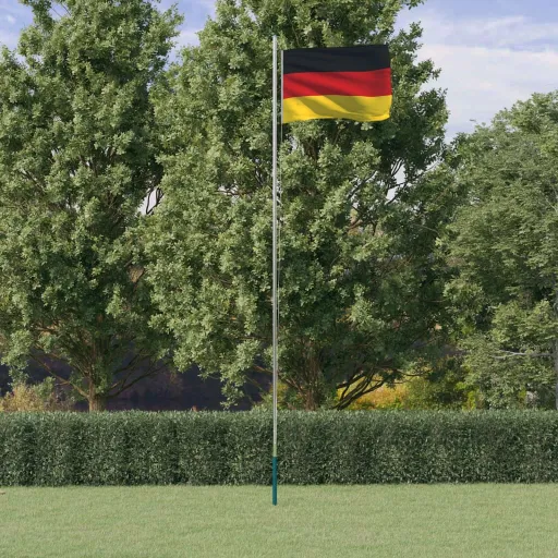 Bandeira da Alemanha e Mastro 6,08 m Alumínio