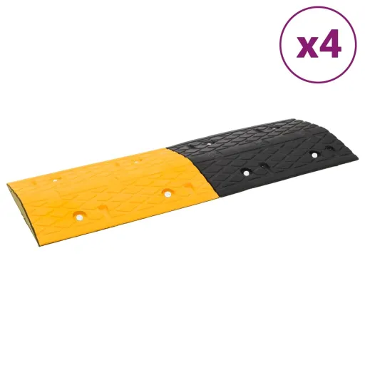 Lombas   97x32,5x4cm Borracha Amarelo/Preto (4 pcs)