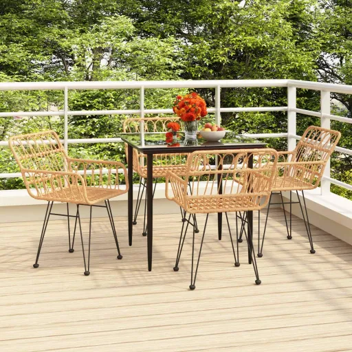 Conjunto de Jantar p/ Jardim Vime PE (5 pcs)