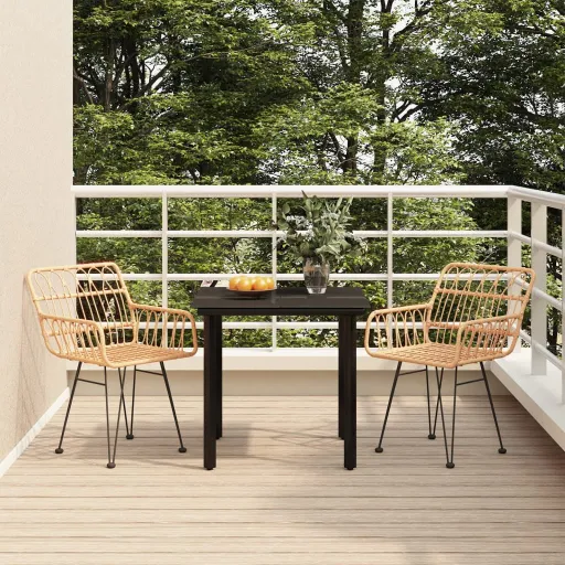 Conjunto de Jantar para Jardim Vime PE (3 pcs)