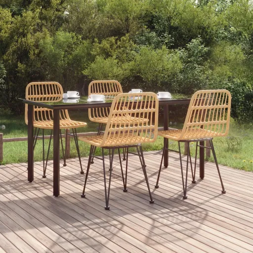 Conjunto de Jantar p/ Jardim Vime PE (5 pcs)