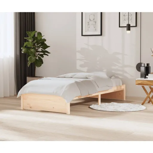 Estrutura de Cama 90x200 cm Madeira Maciça