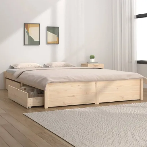 Estrutura de Cama com Gavetas 200x200 cm