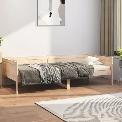 Sofá-Cama 80x200 cm Madeira de Pinho Maciça