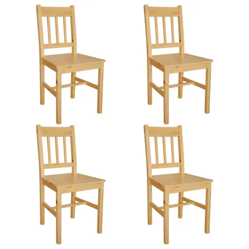 Cadeiras de Jantar   Madeira de Pinho (4 pcs)