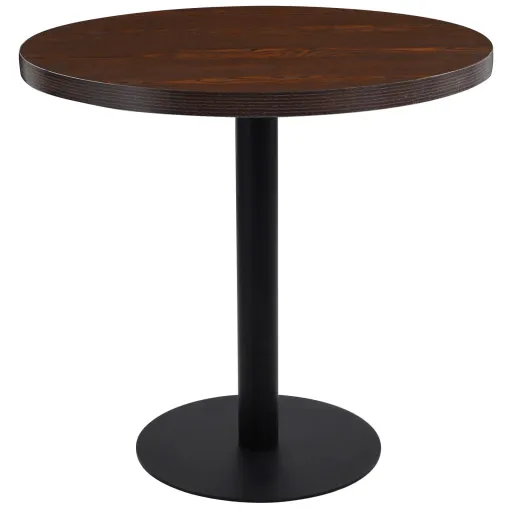Mesa Bistrô 80 cm MDF Castanho-Escuro