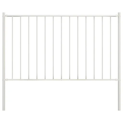 Painel de Vedação com Postes em Aço com Revestimento em pó 1,81 x 1,25 m Branco