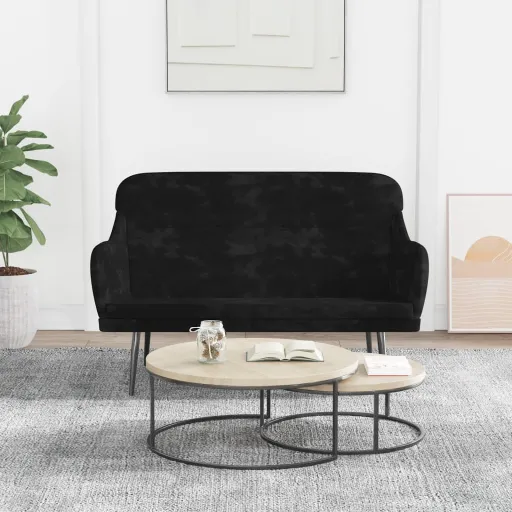 Banco 110x76x80 cm Veludo Preto