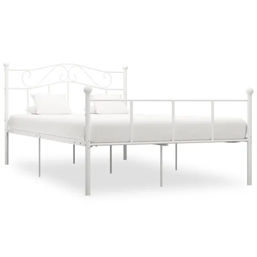 Estrutura de Cama 140x200 cm Metal Branco