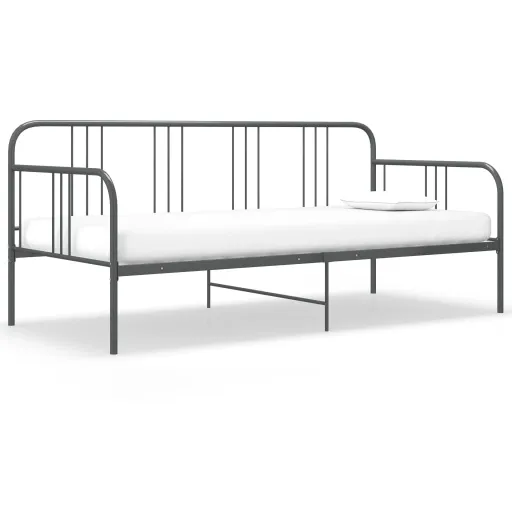 Sofá-Cama 90x200 cm Metal Cinzento
