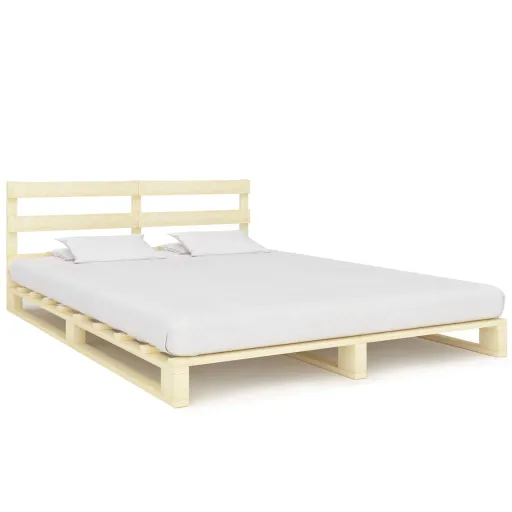 Estrutura de Cama em Paletes Pinho Maciço 180x200 cm