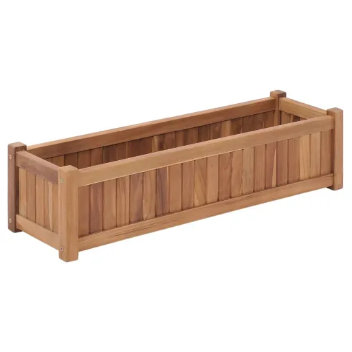 Floreira 100x30x25 cm Madeira de Teca Maciça