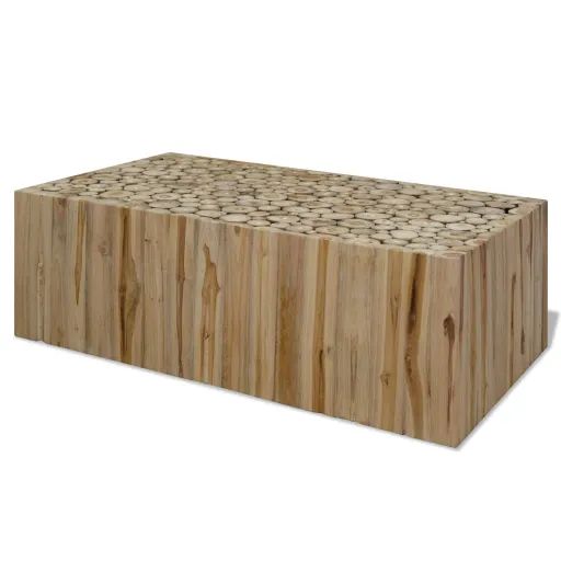 Mesa de Centro em Madeira de Teca Genuína 90x50x30 cm