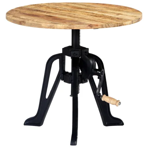 Mesa de Apoio 60x(46-63) cm Mangueira Maciça e Ferro Fundido