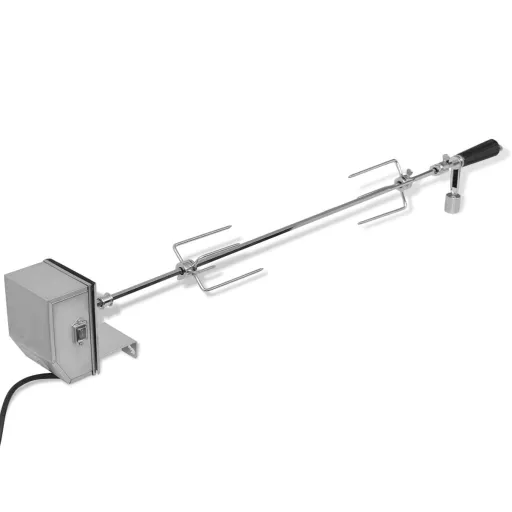 Espeto Rotisserie de Churrasqueira + Motor Profissional, Aço 900 mm