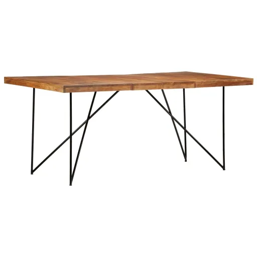 Mesa de Jantar 180x90x76 cm Madeira de Acácia Maciça