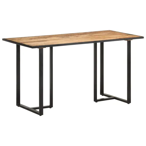 Mesa de Jantar 140 cm Madeira de Mangueira Áspera