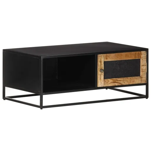 Mesa de Centro 90x50x35 cm Madeira de Mangueira Áspera