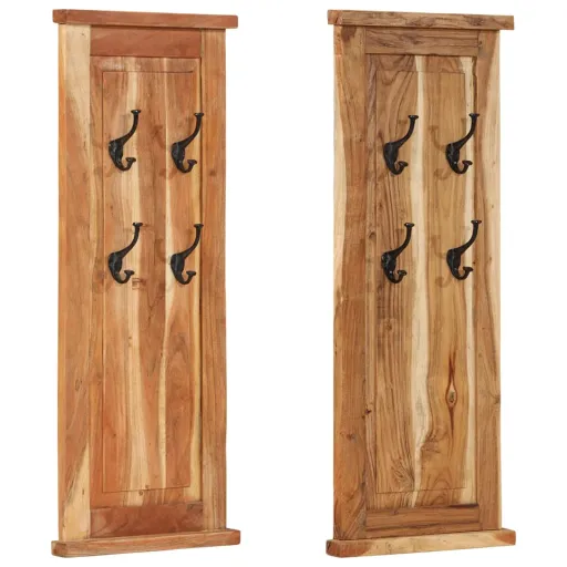 Bengaleiros   Madeira de Acácia Maciça 38x100 cm (2 pcs)