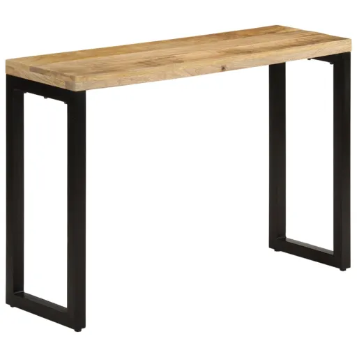 Mesa Consola 110x35x76 cm Madeira de Mangueira Áspera Maciça