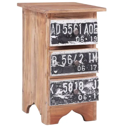 Mesa de Cabeceira 30x30x51 cm Madeira de Mogno Maciça
